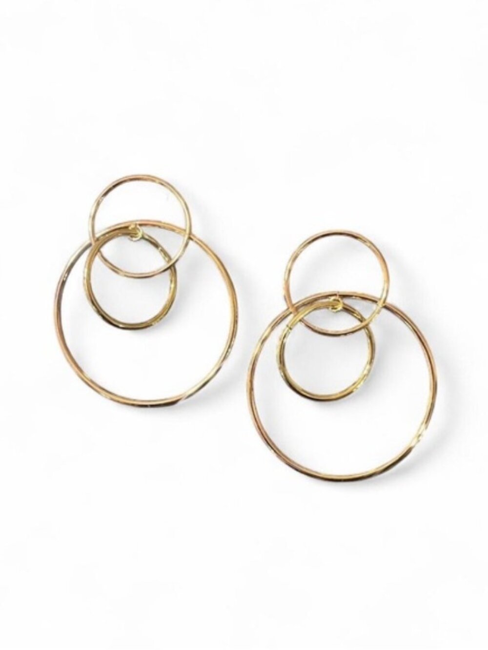 Serena Rose Gold Hoop Earrings Special Events Closet Staple Dangling Feminine